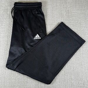 Adidas Men's XL Gray Straight Leg Fleece Baggy Zip Pockets Sweatpants